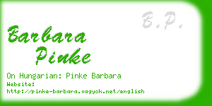 barbara pinke business card